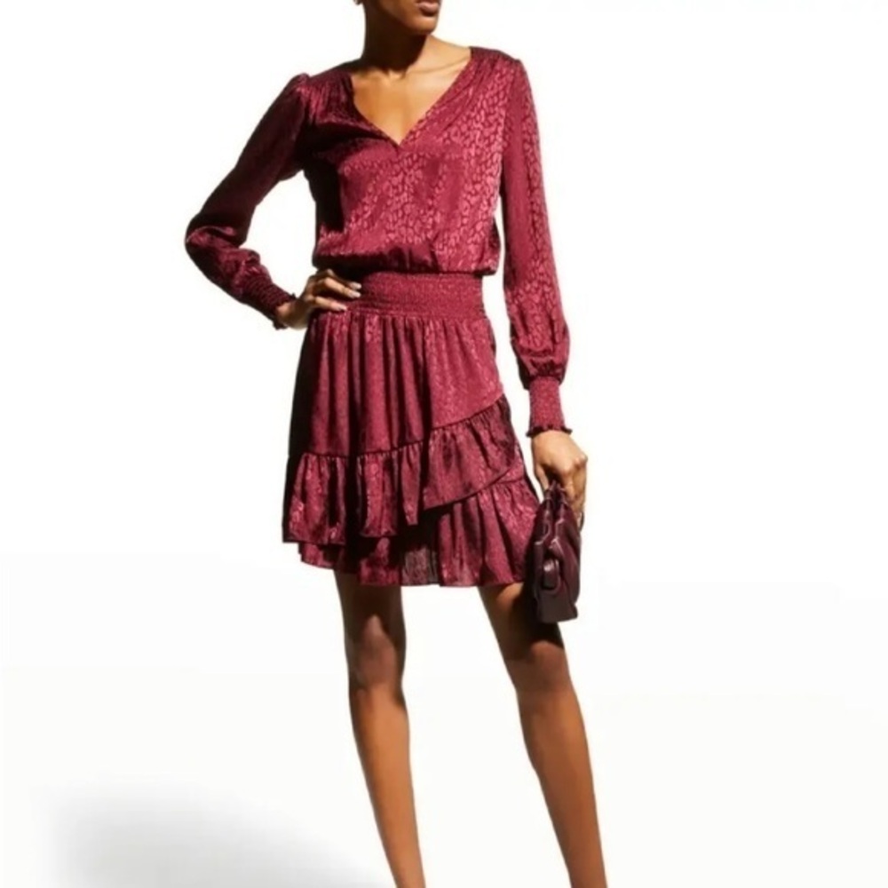 Michael Kors Julia boho animal print smocked waist dress, Sz. 3X